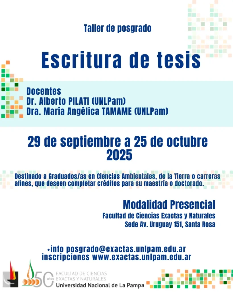 Taller de Posgrado: Escritura de tesis