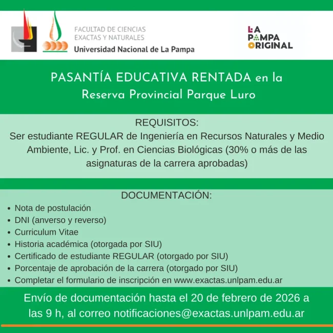 5. Flyer Pasantía Reserva Parque Luro