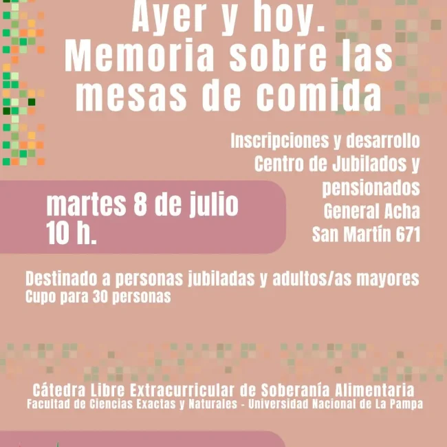 Ayer y hoy. Memoria sobre las mesas de comida Ayer y hoy. Memoria sobre las mesas de comida